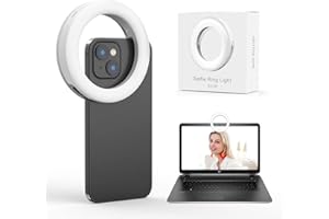 Nalezuns Ringlicht, Handy Ringleuchte, Mit DREI Farbmodi,USB-Laden, 40 LEDs Selfie Licht Geeignet für Handys,Tablets,Laptops,Zoom-Meetings,Make-up,Vlogging, Videokonferenzen,Phone