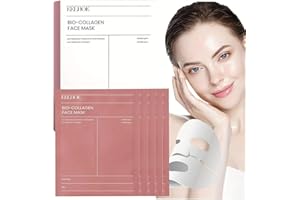 SEQGANTE 5 Pezzi Bio Collagen Mask, Bio-Collagen Real Deep Mask, Maschera Collagene Viso, Riduce le Linee Sottili e le Rughe, Minimizzare i Pori, Migliorare l'elasticità (B)