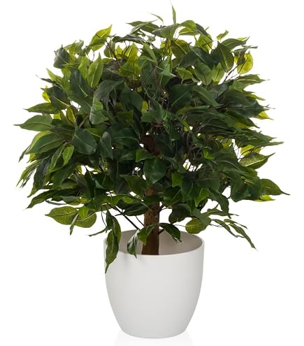 Atmosphera Mazzo Di Erba Artificiale H79 Cm – Pianta Decorativa Realistica Con Base In Cemento E Laccio Di Iuta - 4