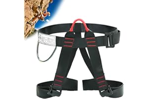 Fivtsme Arnés de Escalada, Ajustable Arnes Escalada Hombre Mujer, Arnés de Guía, para Escalada en árboles, Montañismo, Rescate de Incendios, Espeleología de Nivel Superior, Rapel