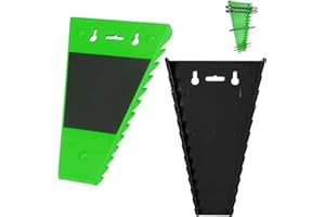 XMSZQU 2 uchwyty na narzędzia, klucze płaskie, magnetyczny organizer na klucze śrubowe, uchwyt na klucze, uchwyt do warsztatu, akcesoria do skrzynki narzędziowej (czarny + zielony)