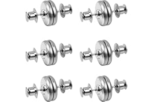 KARJIAJA 6 Paare Vorhang Magnetischer Verschluss, Runde Magnetische Vorhänge Gewichte Raffhalter Magnetisch Raffhalter Gardinen Zubehör, Duschvorhang Magnete für Vorhang Fenster Tischdecken, Silber