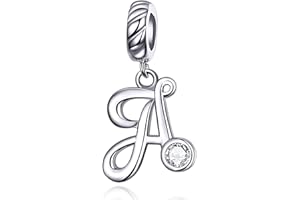 LaMenars Letters A-Z Charm for 925 Collier en argent sterling pour femmes pendentif pour Noël Saint - Valentin cadeau de la fête des mères pour filles