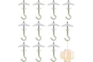Dzmuero Gancio soffitto, Gancio lampadario, Tasselli basculanti gancio, Ganci a espansione, sollecitazione uniforme, forte capacità di carico, viti a espansione, Ganci in metallo, per pareti cave (M6)