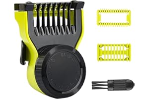 KQLHLHDYZ Peine protector ajustable para Philips OneBlade QP2520 QP2530 QP2630 QP2620 QP2510 QP2521, recortadora de cuchillas profesional con 14 longitudes de 0,4 a 10 mm, con protector de piel, peine corporal