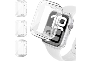 ‎IVOLER ivoler 3 Stücke Transparent Silikon Hülle Kompatibel mit Apple Watch 42mm Series 11/10 Schutzhülle, Vollständige Abdeckung Schutzfolie Weiche TPU Case Schutz Displayschutz Folie für iWatch 42mm