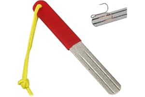 LPOLKVEMELH V-Groove Dart Sharpener, Portable Precision Slim Double Sided Diamond Grinding File, Compact Slim Fishing Hook Hone Sharpening Tool for Fishing Grinding Rapid Sharpening Reduced Bounce Outs
