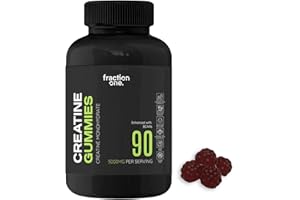 Fraction One Creatine Monohydrate 90 Gummies - 5000 mg per Serving, Muscle Recovery, Pre-Workout Support, Sugar-Free, Gym Supplement for Men/Women - 30 Days Supply - UK 3rd Party Tested, Lab Verified