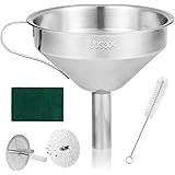 JOREST 5 Pezzi Filtro Resina 3d Kit, Imbuto Con Filtro Acciaio Inossidabile + Pennello + Spugne Abrasive, Accessori Stampante