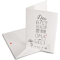 Bombo Glückwunschkarte Für Oma – Lustige Geburtstagskarte Mit Spiegel Innen, 15x22 Cm