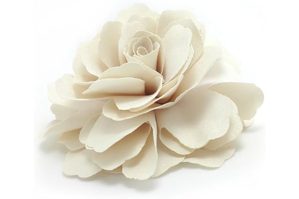 Meilliwish Camélias Une fleur Pince à cheveux Broche (Crème) (A74)