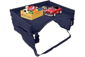 KUENG Tablette de Voyage Enfant - Siège Arrière de Voiture Organisateur avec Plateau Voiture Bureau Voyage - Dark Green