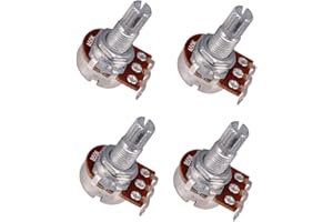 H HILABEE 4 Stück A50K / B50K Ohm Einzel Poti Potentiometer Ersazteile für Gitarre