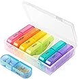 Extra Large Weekly Pill Organizer 2 Times a Day, 7 Day Pill Box Case AM PM Portable Travel Medicine Organizer Box Big Compartments for Pills Vitamin Fish Oil Supplements Arthritis Friendly