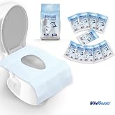 MiniGuard&reg; Yeni Nesil Klozet Kapak &Ouml;rt&uuml;s&uuml; - Tek Kullanımlık, &Ouml;zel Sistemli, Su Ge&ccedil;irmez, Kaymaz - 10 Adet