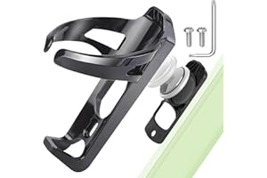 FUZHIK Porte Gobelet Vélo Carbone avec Cache Airtag Support Velo Secret | Support Bouteille Ultra-Léger Anti-Vol pour VTT/Road Bike | Compatible Apple AirTag | Fixation Rapide sans Outil