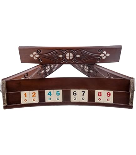 Helena Wood Art, Handgemaakte ovale Rummy set van hout Helena Wood Art, Handgemaakte ovale Rummy set van hout
