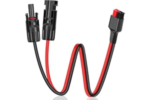Dongge Solar Connector Kit - Anderson to Anderson Connector - 12AWG 60cm for Solar Panels & Portable Power Plants