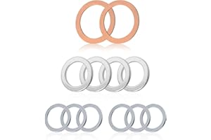 WHALETAIL 12PCS Transfer and Differential Fill/Drain Plug Gaskets, Replace # 90430-18008 12157-10010 90430-24003, Fit for Toyota Lexus 4 Runner Land Cruiser Tundra Tacoma FJ Cruiser Highlander RAV4