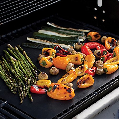 Premium Grillmatten (3er Set) bis 300°C – inklusive Backpinsel – aus hochwertigem Silikon mit Teflon Antihaftbeschichtung – Grillmatte in XXL-Größe 50x40cm – 0,25mm dick – geeignet für jede Art von Grill & Backofen - 6