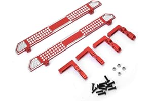 EAST BUY Pedale RC, 1 paio di parti di aggiornamento del pedale in lega di alluminio adatto per Traxxas trx-4 RC Car(Rosso B-8219R)