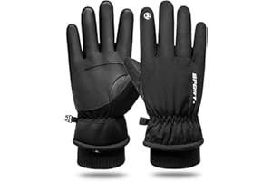 FAYHIJUN Mens Winter Gloves Thermal Waterproof Touchscreen (-25°F) Cold Weather Warm Ski Gloves Men Women for Cycling Running Walking Driving Superb Fit and Extermely Warm