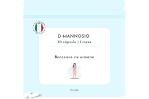 D Mannosio cistite integratore con Mirtillo Rosso e Vitamina C | Made in Italy 30 capsule | Benessere vie urinarie, Prevenzione Naturale CLIIN®