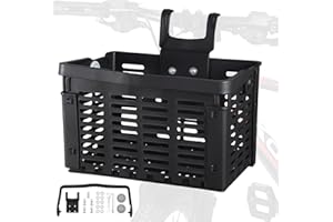 Sunbbingsp 1 Cestino Anteriore Per Bicicletta, Cestino Per Bicicletta Pieghevole, Cestino Per Manubrio In Bicicletta Con Gancio Per Piccolo Animale Domestico, Negozio Di Alimentari, Campeggio - Foto 10