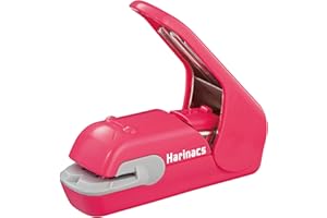 Kokuyo Harinacs Press Staple-free Stapler; With this Item, You Can Staple Pieces of Paper Without Making Any Holes on Paper. [Pink]［Japan Import］ (Pink) by Kokuyo