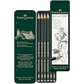 FABER-CASTELL Castell 9000 6-Piece Pencil Set | Art pencils with hardness grades HB - 8B for writing, sketching and drawing