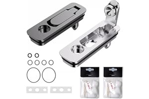 Thoquene 2 sztuki akcesoriów z 2 sztukami waty zestaw do zapalniczki Zippo, części zamienne (srebrny, czarny)