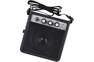 Ailgely Altoparlante Amplificatore per Chitarra da 5 W con Regolazione del Tono del Volume, Mini Amplificatore Portatile Leggero per Chitarra Elettrica Acustica, Ingressi da 3,5 Mm e