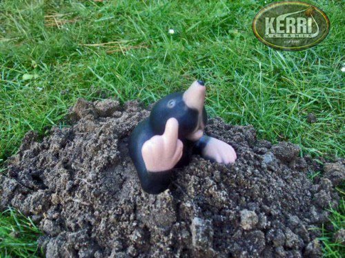 Maulwurf Gartendeko, Keramikmaulwurf, Maulwurfsfigur