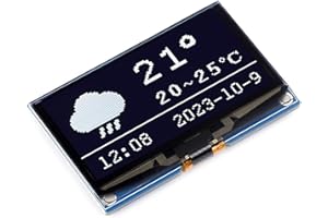 COOLWELL 2.42 Inch OLED Display Module for for Raspberry Pi/Raspberry Pi Pico/Arduino/STM32/ESP32/Jetson Nano 128×64 Resolution SPI / I2C (Weiß)