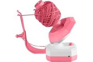 Outbit Avvolgitore automatico per gomitoli di filato, con connettore USB, 283,5 g, filato veloce, per uncinetto, per amanti del lavoro a maglia (rosa)