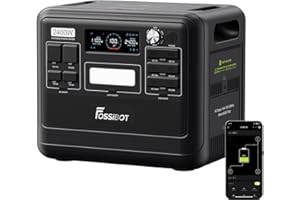 FOSSIBOT F2400 Centrale Elettrica Portatile con Batteria LFP da 2048Wh, Controllo tramite app cellulare
