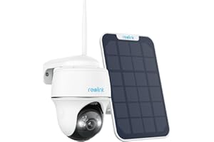 Reolink 5MP 360° PTZ Telecamera WiFi da Esterno Senza Fili Batteria, Videocamera Sorveglianza Esterno con Pannello Solare, Rilevamento di Persona/Veicolo, Audio Bidirezionale, Alexa/Google Assistant
