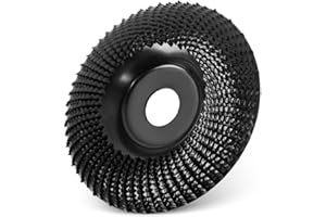 SIBLAIES Wood Grinding Disc for Angle Grinders (Diameter 125 mm x 22 mm) Wood Carving Disc Chainsaw Disc Tungsten Carbide Wood Grinding Discs for Shaping Black