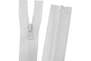 XYUXWLG Zips for Sewing, #3 Nylon Zipper Chunky Plastic Open-Ended Zip Fasteners for Sewing, Crafts, Clothing