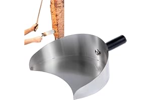 NIESEL Rotisserie Catch Pan, Handheld Fleischfänger, Rotisserie Fangpfanne Fleischfänger, Praktische Döner-Schaufel, Fleischauffangpfanne Edelstahl BBQ Schaufel, Handheld Rotisserie Tray