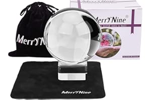 MerryNine K9 Crystal Ball with stand for Photography crystal sphere Lens Photo Ball(80mm/3.14" with 40mm Big Stand)