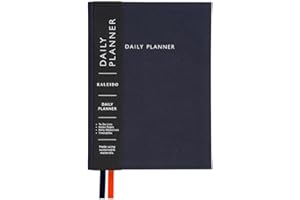 OHH DEER Undated Daily Planner Notebook | To Do Lists Hourly Schedule Note Pages | B6 | Off Black