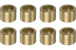 QUARKZMAN 8pz Cuscinetti a Manicotto (Semplici) 8mm Foro x 12mm Diametro Esterno x 10mm Lunghezza, Boccole in Bronzo Sinterizzato Autolubrificanti