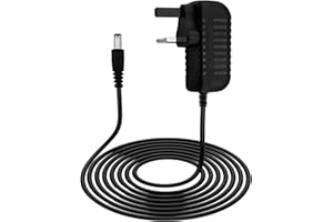 Cncedi 12V 2A Power Supply UK, 2M/6.6FT Cord, 100-240V AC to DC 12V 24W Adapter Universal Driver Transformer for LED Strip Lights/Router/DVR/NVR/IP/CCTV Camera