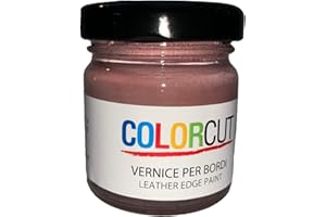 MG LAVORAZIONE ARTIGIANALE PELLE E CUOIO Tintura per bordi"Color cut" 30 ml - Tintura per rifiniture bordi ed orli in pelle e cuoio, Colore n. 39: Ortensia