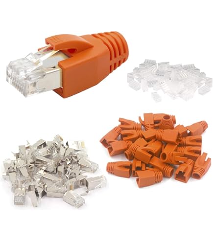 Odedo Set Van 20 Krimpstekkers CAT6/CAT5e - Afgeschermd RJ45 Metaal Met Inrijghulp