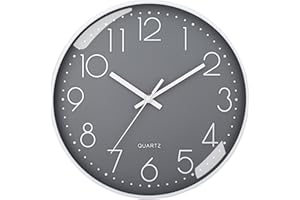 Amdonalo Wall Clock Silent Non-Ticking Modern Wall Clocks Battery Operated for Living Room, Kitchen, Office Decor 10 Inches