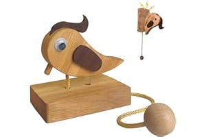 DUOPAI Wooden Woodpecker Door Knocker, Campanello a Forma di Picchio in Legno, Campanelli Liturgici, Campanello Creativo Interessante, Durevole, per L'ingresso, Campanelli per ne