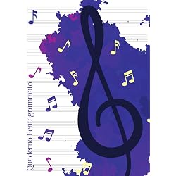 Quaderno Pentagrammato A4 - 100 Pagine Con 12 Righi Musicali, Indice Composizioni, Per Musicisti E Studenti