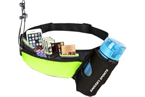 Guzack Gürteltasche Hüfttasche Bauchtasche Laufgürtel für Trinkflasche, Sports Trinkgürtel Pockets Waistpacks Outdoors für Telefon bis zu 6,5 Zoll, für Ausgeführt Radfahren Wandern Walking